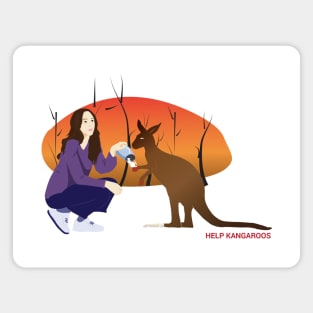 Help Kangaroos Magnet